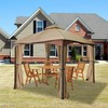 Gazebo Universal Replacement Privacy Curtain – Hugline 10' x 10'