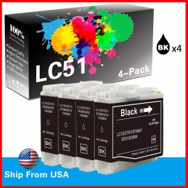 for Brother 4PK LC51 Ink Cartridge LC-51 Black for MFC-465CN MFC-665CW MFC-685Cw  Printer