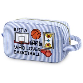Mxrymvu Basketball Gifts for Women Cosmetic Bag Sport Inspirational Gifts for Team Coach Basketball Sports Lover Player Birthday Gift for Her Friends Travel Toiletry Christmas Cosmetic Travel Pouch