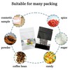 PABCK 100Pcs Clear Window Matte Mylar Pack Food Storage Bag