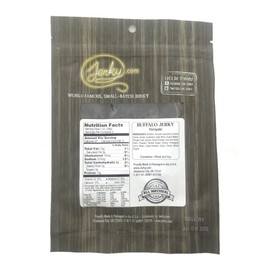 Jerky.com's Teriyaki Buffalo Jerky - 3 PACK - The Best Wild Game Bison Jerky on the Market - 100% Whole Muscle Buffalo - No Added Preservatives, No Added Nitrates and No Added MSG - 5.25 total oz.