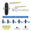 GICOOL 13" Wheelbarrow Tire, 4.00-6 Flat-free Solid Tire and Wheel,