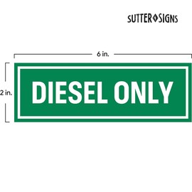 18pc Diesel Only & Gasoline Only Stickers for Fuel Tank | Weatherproof Adhesive Decals for Trucks, Tractors, Fuel Cans, Gas Caps