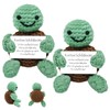 Audasi Pack of 2 Funny Positive Turtle Gifts, Emotional Support