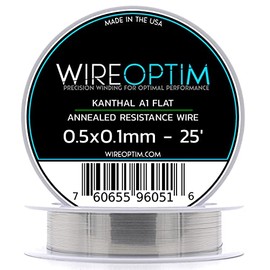 WIREOPTIM - 0.5mm x 0.1mm - Kanthal A1 Resistance Wire – 25 Feet