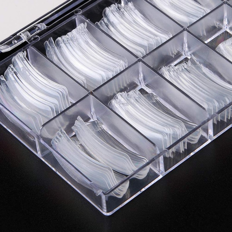 Beuniar Nail Extension Form Tips Clear 100pcs Poly Gel Acrylic