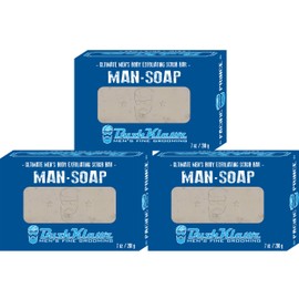 BushKlawz PACIFIC PRINCE BIG BRICK Exfoliating MAN SOAP - Deep Clean Your Skin, Remove Dead Cells, and Moisturize with Natural Oils - 200g / 3 Pack
