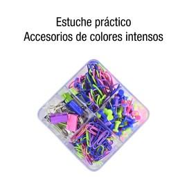ACCO Set de Clips y Accesorios de Colores, colores Uva. P4594