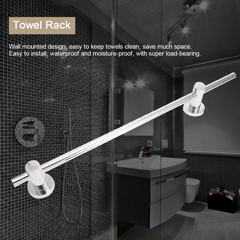 Bathroom Stainless Steel Adjustable Towel Rail Bar Shelf Towel Rack