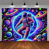 BlissYard Blacklight Tapestry Astronaut Black Light Hanging Backdrop Glow in
