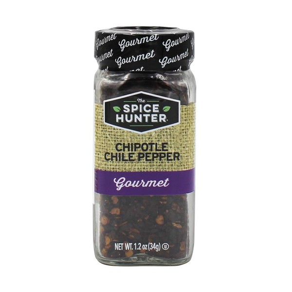 The Spice Hunter Chile Pepper, Chipotle, Crushed, 1.2-Ounce Jars (Pack of 6)