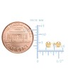 14K Yellow Gold Ball Stud Earrings, 3mm