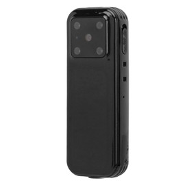 soobu Mini Video Recorder, Infrared Night Vision One Key Operation 32GB Memory Mini Body Worn Camera Back Clamp Design Large Aperture with Suction Cup for Office