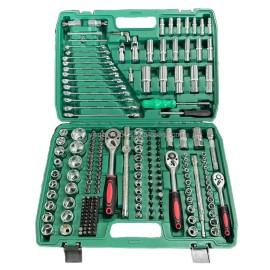 216pcs CR-V Multifunctional High-Torque Portable Wrench Kit Heat-Treated Combination Box Car Motorcycle Maintenance OEMnumber of pieces: 216pcs, type: Hand Tool Kits, color: Green