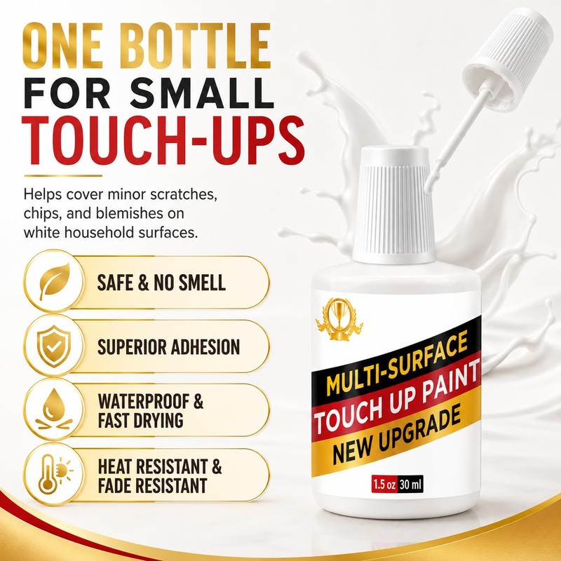 White Touch Up Paint, Multi Surface White Paint, Touch Up