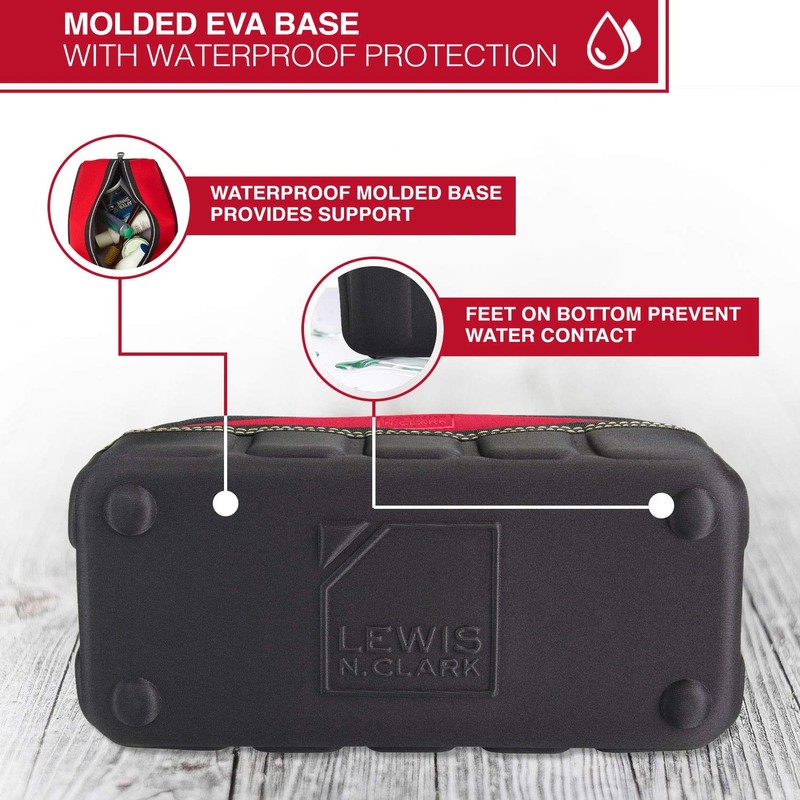 Lewis N. Clark Travelflex Classic Toiletry Kit, Red