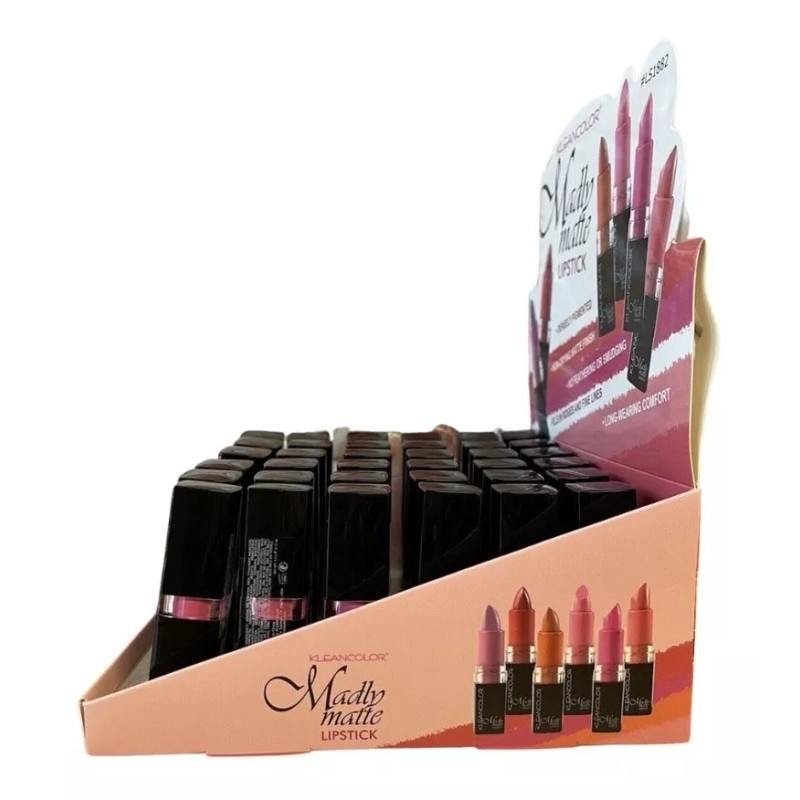 KleanColor Lote Labial Mate Kleancolor 24pz