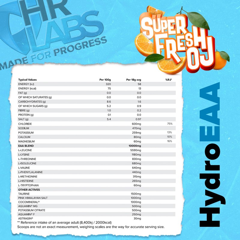 HR Labs HydroEAA, Complete Hydration & EAA Essential Amino Acid