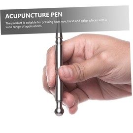 FRCOLOR Manual Acupressure Pen Stainless Steel Massage Tool for Body Face Smooth for Relaxation Trigger Point Therapy for Muscles Skin Care