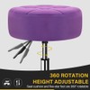 WKWKER Velvet Upholstered Vanity Stool Swivel Adjustable Makeup Stool for