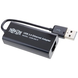 Tripp Lite USB 2.0 Hi-Speed to Ethernet NIC Network Adapter, 10/100 Mbps (U236-000-R), Black