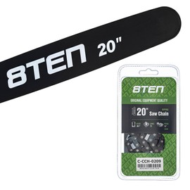 8TEN 20" Chainsaw Guide Bar & Chain .063 3/8 72DL for Husqvarna 372XP 365 Jonsered Makita Dolmar H50-72 36RS372E