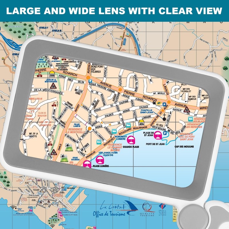 Rechargeable Magnifying Glass with Light for Reading, 5X Large Page