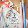 FABACH Best Friend Keyring Guardian Angel with Heart and Engraving