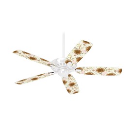 Flowers Pattern 19 - Ceiling Fan Skin Kit fits most 42 inch fans (FAN and BLADES SOLD SEPARATELY)