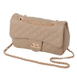 Cross Marberry R47 Women's Quilted Bag, Shoulder Chain, Large, Cross-body, beige