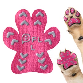 Non-Slip Paw Protector Pads for Senior Dogs, Anti-Slip Rubber Traction Stickers, Help Dogs Walk on Hardwood Floor, Pink 48pcs, L for 21-40lbs