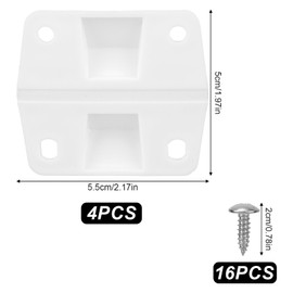 Tinoaly 4pcs Cooler Hinges Replacement, Plastic Hinges Latch Kit with 16 Screws Parts Accessories Compatible with Coleman Xtreme 5226, 5227B, 5278, 5253, 6262, 6270