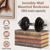 Pack of 4 Invisible Bookcase Floating Shelf Metal for Books