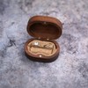 Huipalon Walnut Engagement Ring Box Wooden Ring Box Engraved with
