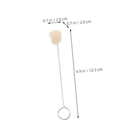 FELTECHELECTR 100pcs Leather Dye Wool Daubers with Handles Portable Handheld Wool Ball Brushes for Gentle and Efficient Cleaning Tasks