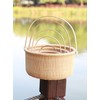 Teng Tian Classic Nantucket Round baskets with wood Knobs HandleWoven