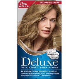 Wella Deluxe, Tinte Permanente 7 Rubio Medio Natural, 207 G