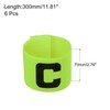 PATIKIL 11.8x2.8 Soccer Captain Armband, 6Pcs Nylon Elastic Protective Arm