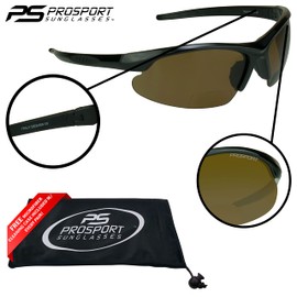 proSPORT Polarized Bifocal Brown +2.00 Sunglasses for Men and Women. Anti Glare Impact Resistant Polycarbonate Lenses
