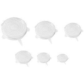 HG HGROPE Silicone Stretch Reusable Durable and Expandable Lids, White