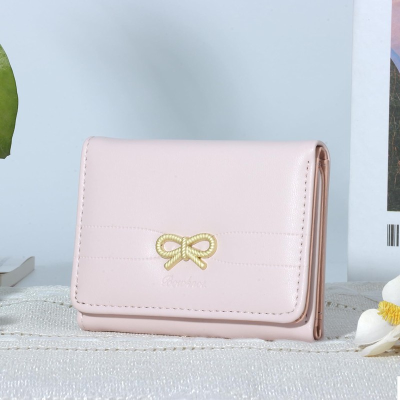 KUANG! Women Fashion Wallets Girls Cute Bow Small Wallet Aesthetic