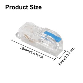 20PCS T Tap Wire Connectors Disconnect Terminals,Low Voltage Wire Splitter Connector Push-in, Lever Quick Wire Connectors (1in 1out Blue)