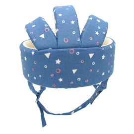 Ocanoiy Infant Helmet Baby Helmet for Crawling Walking Toddler Children Soft Cushion Harnesses Cap Adjustable Kid Hat (Starry Blue)