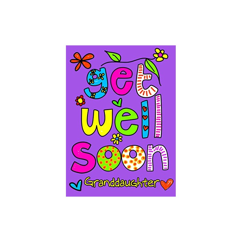 Get Well Soon 'Granddaughter' Greeting Card
