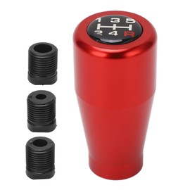 5 Speed Gear Shifter Lever Knob Aluminum Reliable Sturdy M8 M10 M12 Gear Shifter Head for Most Manual Vehicles Red