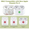 MINSCOSE - Funda transparente compatible con AirPods Pro 2, diseño