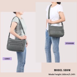 Cross Body Bag Women Lightweight Purses for Women Crossbody Water Resistant Multi Pockets Anti Theft Shoulder Bag