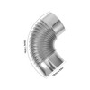 SHINEOFI 2pcs Stainless Steel Elbow Pipe for Chimney Flue Efficient