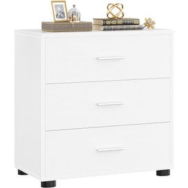 Aheaplus 21.7" Closet Drawers, Wood Closet Organizers and Storage with 3 Drawers, Closet Drawers Organizer System, Night Stands Bedside End Table with 3 Drawers Storage, White