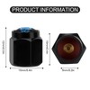 Muishi Rose Blue Flame Tire Valve Stem Caps, Aluminum Black